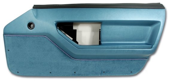 Door Panel- Blue Deluxe Coupe RH For 1986-1989 Corvette