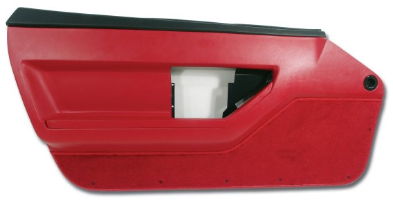 Door Panel Red Deluxe Convertible LH For 1986-1989 Corvette