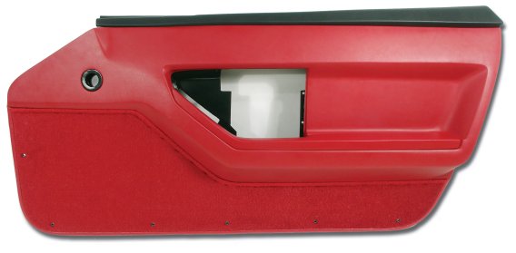 Door Panel Red Deluxe Convertible RH For 1986-1989 Corvette