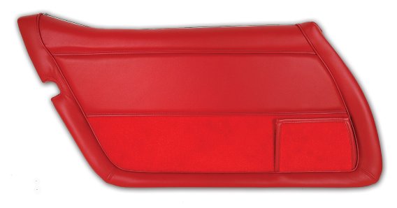 Leather Door Panel- Red LH For 1981 Corvette