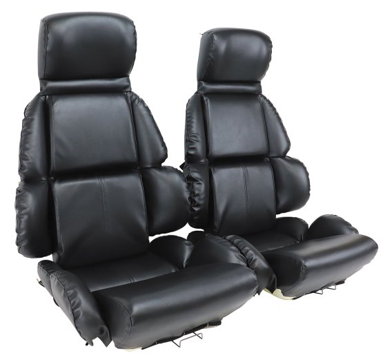 Leather-Like Vinyl Seat Covers Black Standard For 1993 Corvette