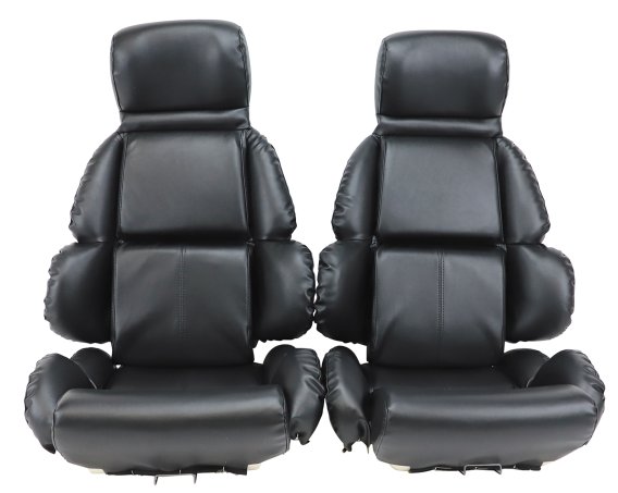 Mounted "Leather-Like" Vinyl Seat Covers Black Standard For 1993 Corvette