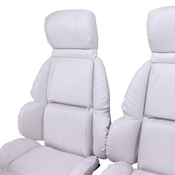 Mounted "Leather-Like" Vinyl Seat Covers White Standard For 1993 Corvette