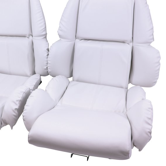 Mounted "Leather-Like" Vinyl Seat Covers White Standard For 1993 Corvette