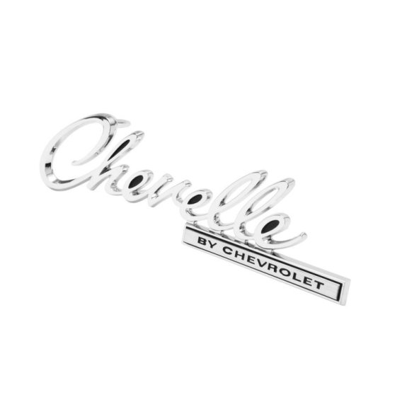 1969 Chevelle Rear Deck Emblem, "Chevelle by Chevrolet", Sold as Each