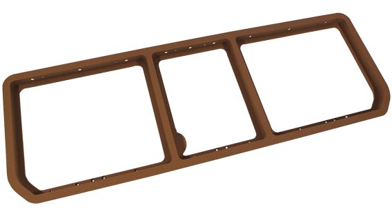 1973-1975 C3 Corvette Rear Compartment Unit Master Frame Medium Saddle 3-Door