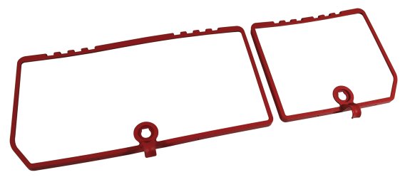 1979-1981 C3 Corvette Rear Compartment Unit Door Frames Red 2 Piece