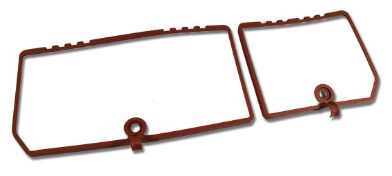 1981 C3 Corvette Rear Compartment Unit Door Frames Cinnabar 2 Piece