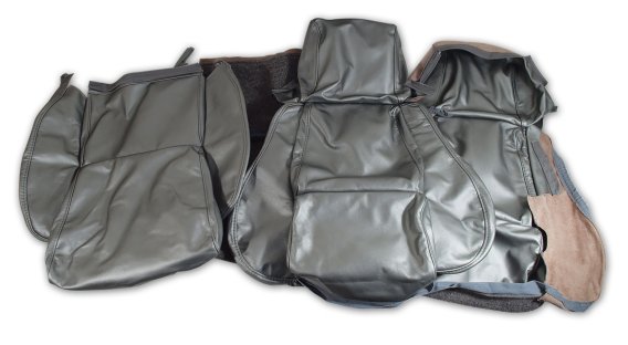 468972 OE Style Leather-Like Sport Seat Covers W/O Perforated Inserts Saddle For 84-87 Corvette