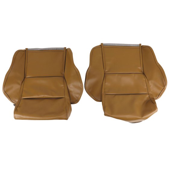 OE Style 100% Leather Sport Seat Covers W/O Perforated Inserts Saddle For 88 Corvette