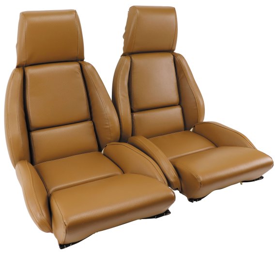 OE Style Leather-Like Standard Seat Covers W/O Perforated Inserts Saddle For 88 Corvette