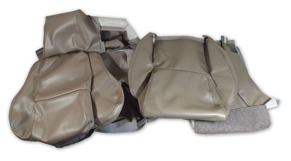 OE Style Leather-Like Standard Seat Covers W/O Perforated Inserts Gray For 88 Corvette