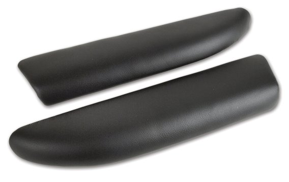 C6 2005-2013 Corvette Leather Armrest Pads Pair in Ebony