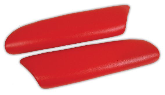 C5 Corvette Leather Armrest Pads Cushions in Torch Red Finish