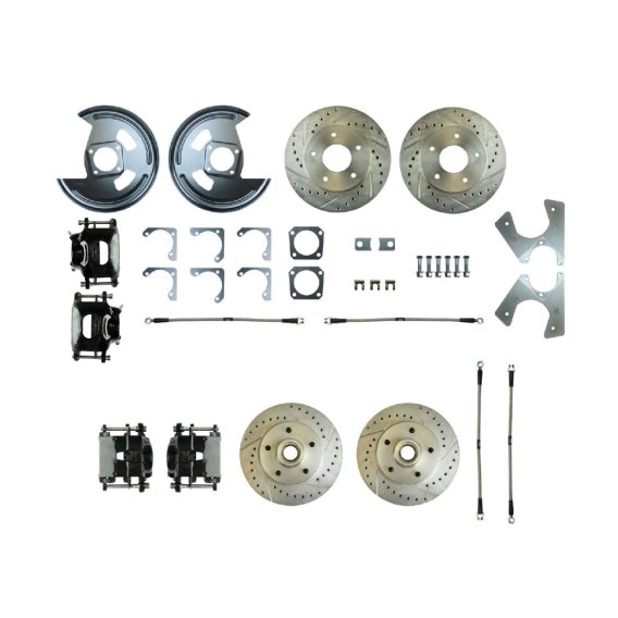 1975-1977 Chevrolet Nova Front and Rear Brake Conversion Kit The Right Stuff F70RDM5S