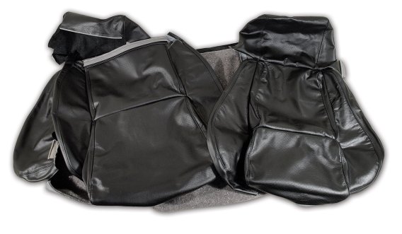 Driver Leather Seat Covers Black Standard For 1984-1988 Corvette