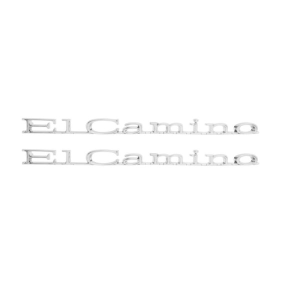 1967 El Camino Rear Quarter Emblem, "El Camino", Sold as a Pair