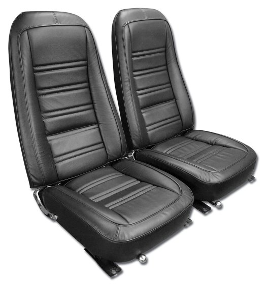 Driver Leather Seat Covers Black 100%-Leather For 1976-1978 Corvette