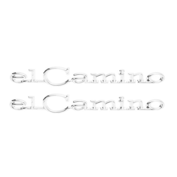 1968-1969 El Camino Rear Quarter Emblem, "El Camino", Sold as a Pair