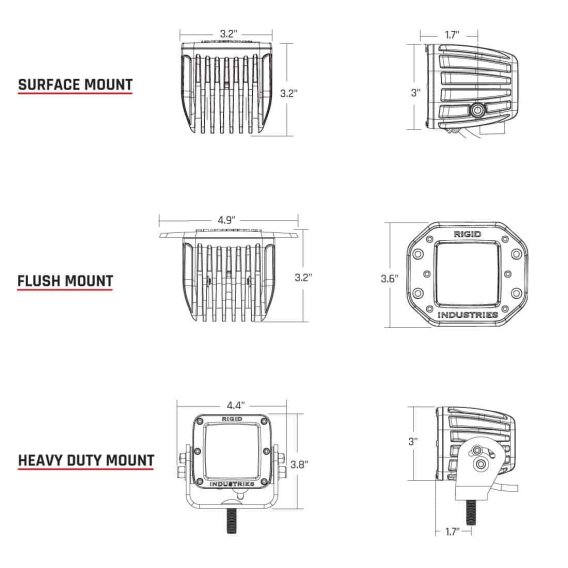 Driving Surface Mount D-Series Pro RIGID Industries 501313