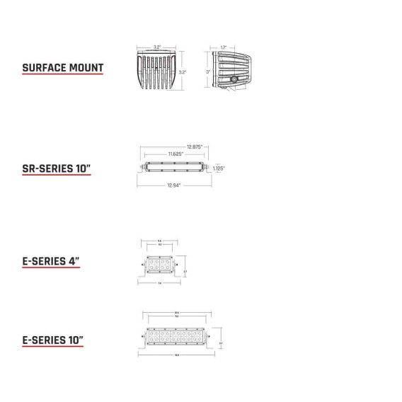 Infrared Driving Surface Mount Pair D-Series Pro RIGID Industries 502393