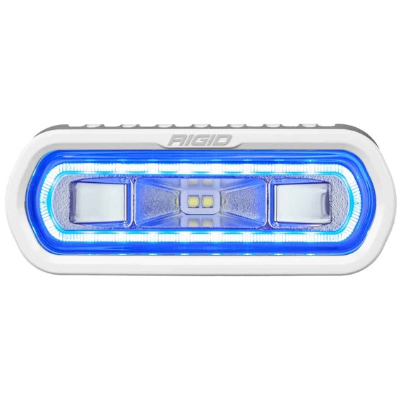 SR-L Series Marine Spreader Pod 2 Wire Surface Mount White With Blue Halo RIGID Industries 51101