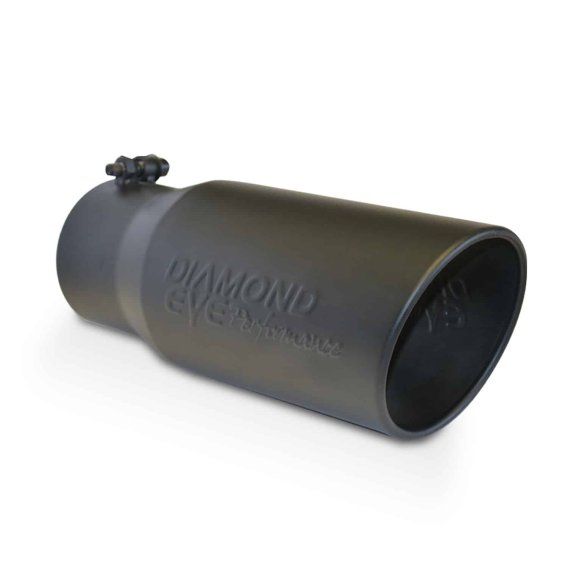 Diamond Eye® 5612BRA-DEBK Black Powder Coat Exhaust Tail Pipe Tip