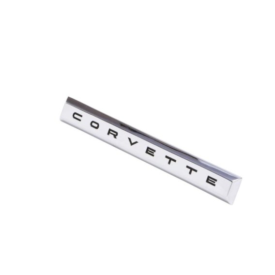 1961 Corvette Front Fender Emblem, "Corvette". Sold as a Pair