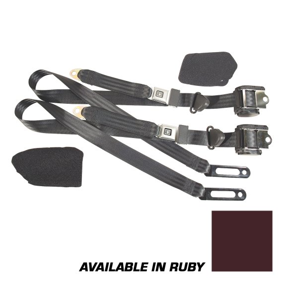 Ruby Lap & Shoulder Seat Belts Single Retractor For 1993 Corvette