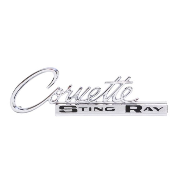 1963-1965 Corvette Rear Emblem, "Corvette Sting Ray", Sold as Each