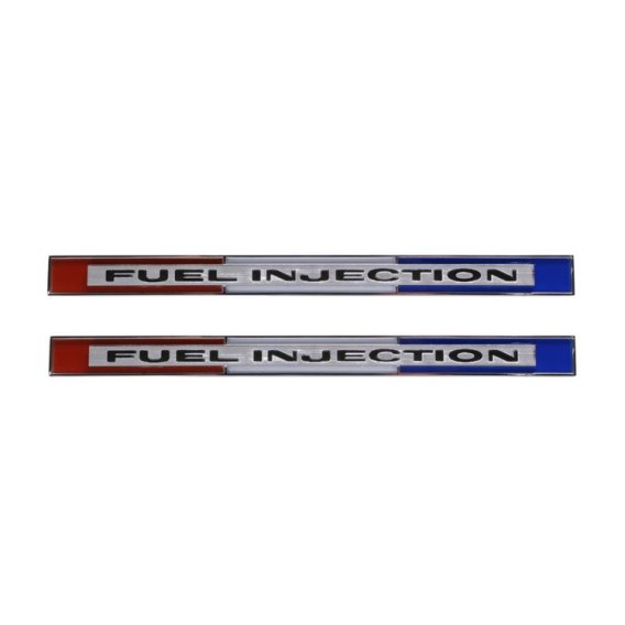 1965 Corvette Front Fender Emblem, "Fuel Injection", Sold as a Pair