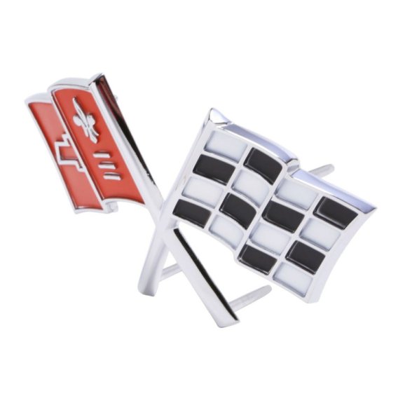 1965 Corvette Front X-Flag Emblem, Sold as Each