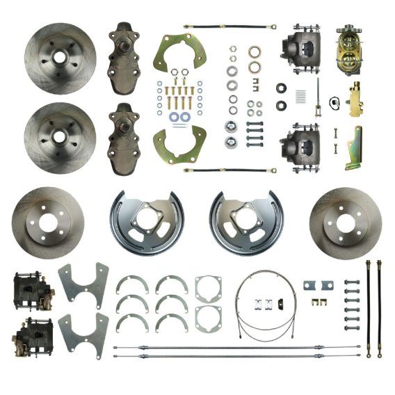 1955-1957 Chevrolet One-Fifty Series Front and Rear Brake Conversion Kit The Right Stuff FSC554SD...