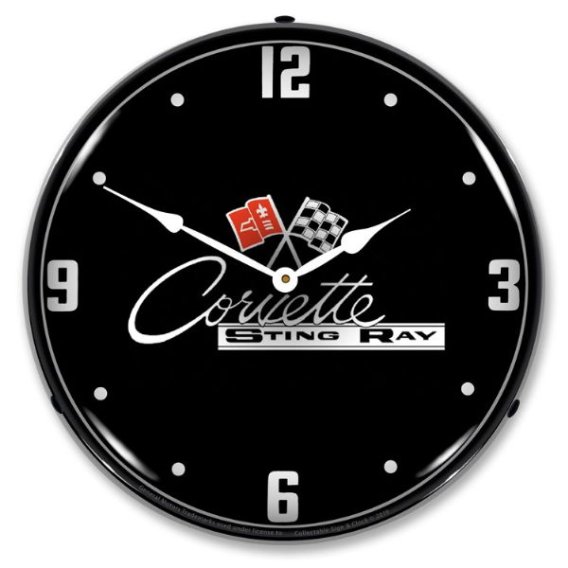 LED Clock- C2 Black Tie For 1963-1967 Corvette