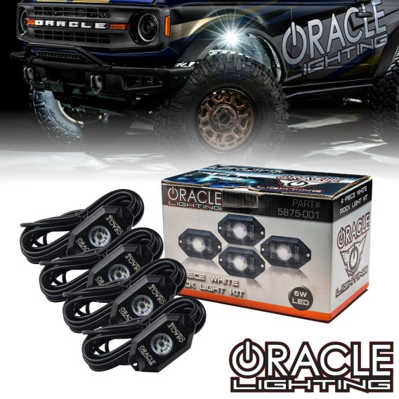 ORACLE Lighting Underbody Wheel Well Rock Light Kit - White (4PCS)
