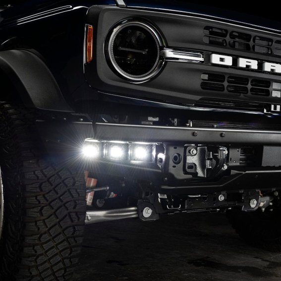 ORACLE Lighting 2021-2024 Ford Bronco Triple LED Fog Light Kit for Steel Bumper