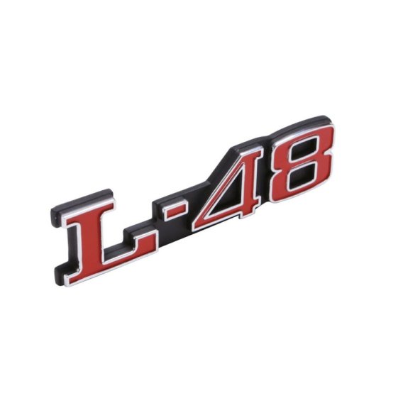 1973-1982 Corvette Hood Emblem, "L-48", Sold as a Pair