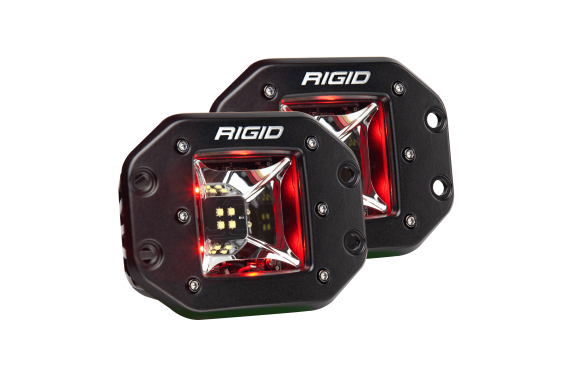 Scene Red Backlight Flush Mount Pair Radiance RIGID Industries 68212