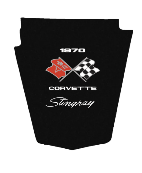 1968-1972 Corvette C3 Replacement Hood Liner w/Color Logo Emblem