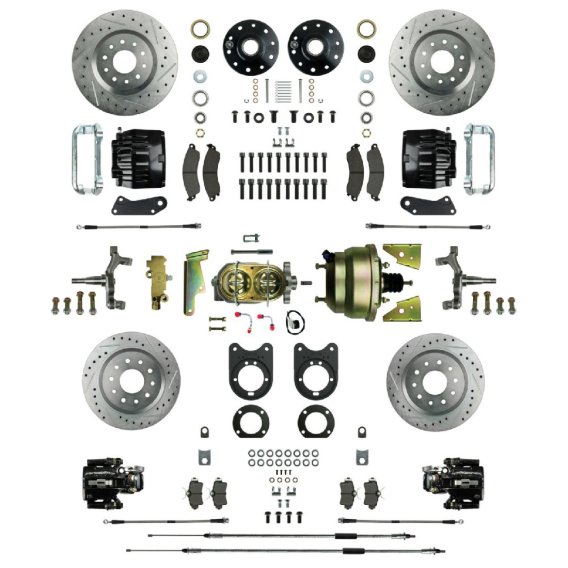 1968-1968 Chevrolet Chevy II Front and Rear Brake Conversion Kit The Right Stuff AFXDC55DS