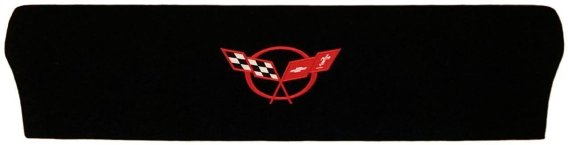 1997-2004 C5 Corvette Quiet-Ride Compartment Divider - C5 Logo - Red