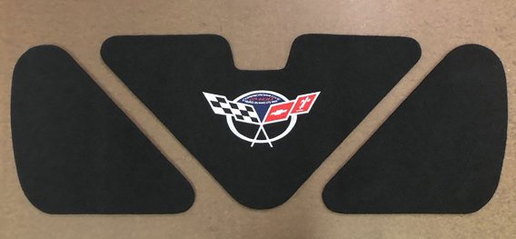 3-Piece Trunk/Deck Lid Liner C5 C5 Lemans Crossflag Commemorative Emblem For 04 Corvette