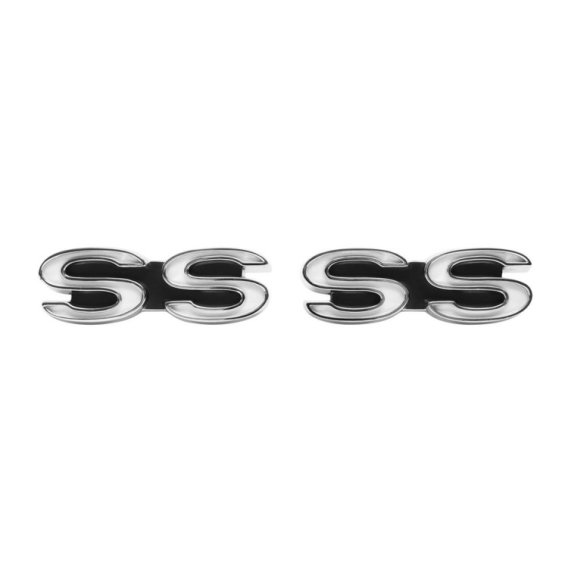 1968 Camaro Front Fender Emblem, "SS", Sold as a Pair