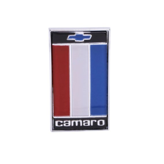 1975-1977 Camaro Rear Emblem Assembly, Red, White, Blue, Sold as Each