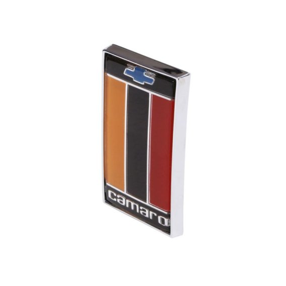 1975-1977 Camaro Rear Emblem Assembly, Orange, Black, Red, Sold as Each