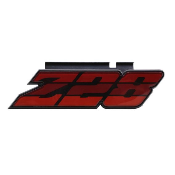 1980-1981 Camaro Grille Emblem, "Z-28", Red, Sold as Each