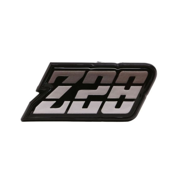 1980-1981 Camaro Fuel Door Emblem, "Z-28", Silver, Sold as Each