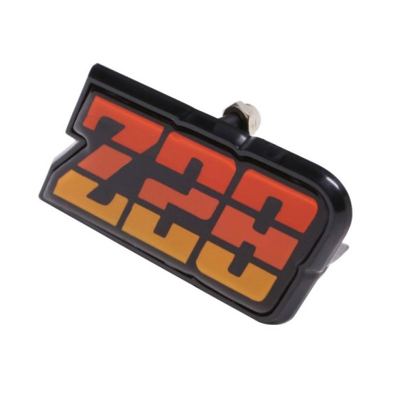 1980-1981 Camaro Fuel Door Emblem, "Z-28", Orange, Sold as Each