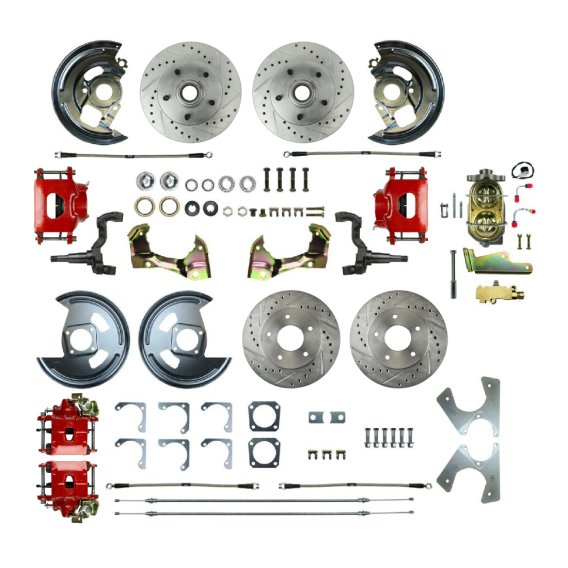 1964-1971 Oldsmobile 442 Front and Rear Brake Conversion Kit The Right Stuff AFXSD41CZ