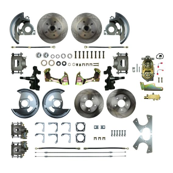 1968-1968 Chevrolet Chevy II Front and Rear Brake Conversion Kit The Right Stuff AFXSD45D